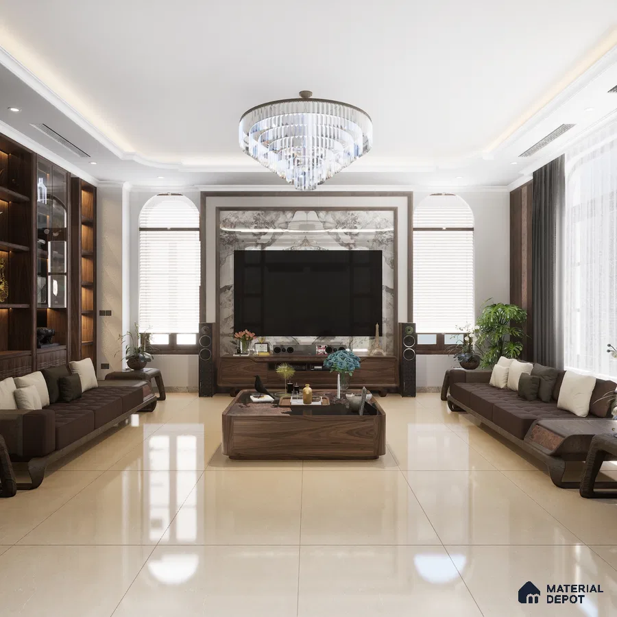 Lavit Novella Beige 1200x600 mm Polished Glazed Vitrified Floor Tile - 10 mm | Material Depot