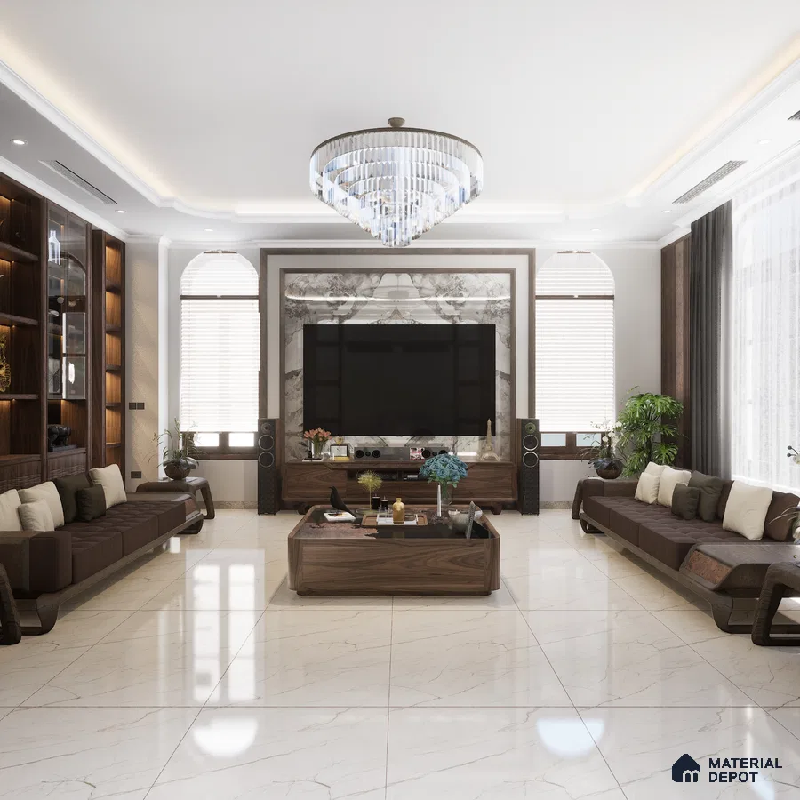 Lavit RC 5037 Sepia End 1200x600 mm PGVT Series Polished Glazed Vitrified Floor Tile - 10 mm | Material Depot