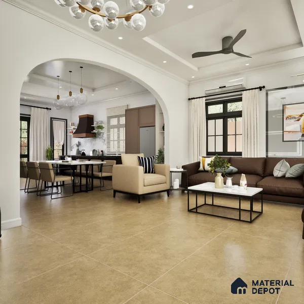 TL 02952 Brown 4 ft x 2 ft Matte Finish GVT Vitrified Wall & Floor Tile - 9 mm