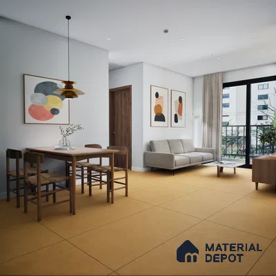 Rainbow Tangerine 1200x600 mm Matte Finish Rustic Collection GVT Floor and Wall Tile - 9 mm | Material Depot