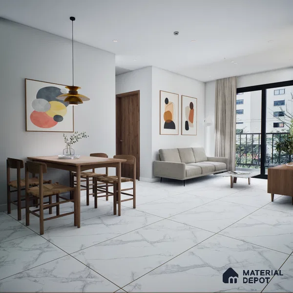 TL 01017 Statuario Classic 1200x600 mm High Gloss Finish Vitrified Wall & Floor Tile - 9 mm