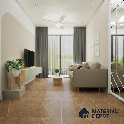 Marble Floor & Wall Tile TL 05620 Grey Armel 4 ft x 2 ft Matte Finish Vitrified Tile - 9 mm