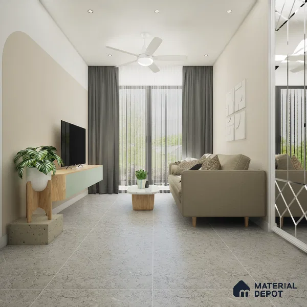 TL 08258 Crystal White 4 ft x 2 ft Matte Finish Vitrified Wall & Floor Tile - 9 mm