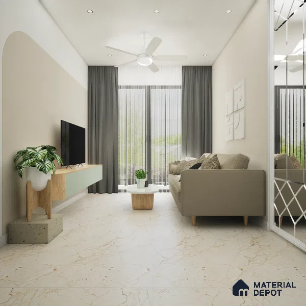 TL 10265  4 ft x 2 ft Matte Finish Vitrified Floor & Wall Tile - 9 mm