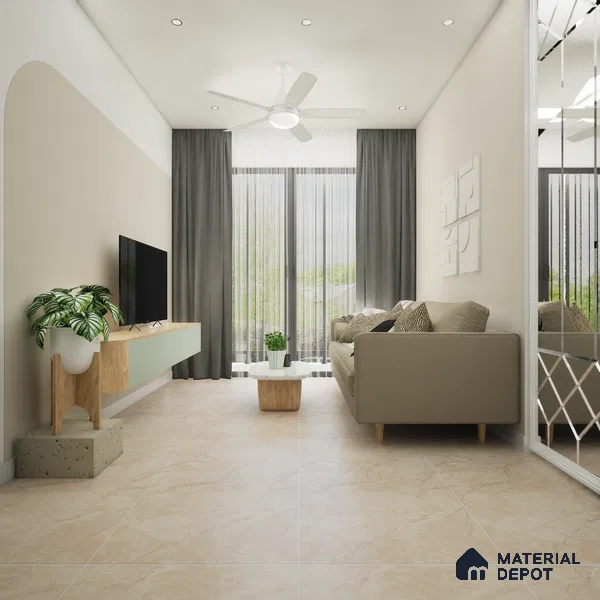 Marble Floor & Wall Tile TL 05619 Bianco Sagon 4 ft x 2 ft Matte Finish Vitrified Tile - 9 mm