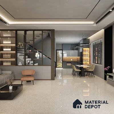 Mercury Italian 1200x600 mm Glossy Finish Multi Charged Vitrified Tile - 9.5 mm | Material Depot