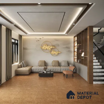 Colby Brown 1200x600 mm Carving Surface GVT Tile - 9 mm | Material Depot