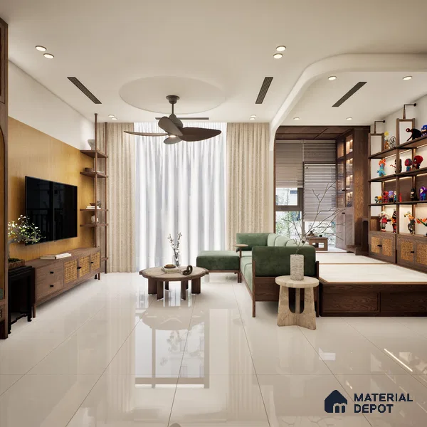 TL 04230 F Super White Matte Finish 1200x600 mm Full Body Vitrified Wall & Floor Tile - 9 mm