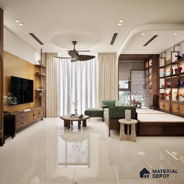 TL 03003 White 4 ft x 2 ft Glossy Finish Vitrified Wall & Floor Tile - 9.5 mm
