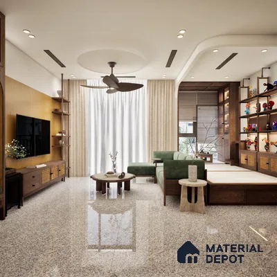 Milky White 1200x600 mm Lapato Surface GVT Tile - 9 mm | Material Depot