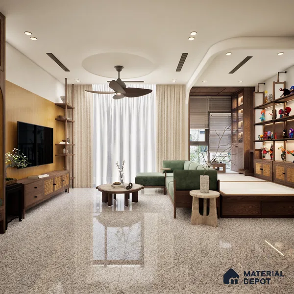 Marble Look  Tile TL 08823 4 ft x 2 ft Matte Finish Vitrified Tile - 9 mm