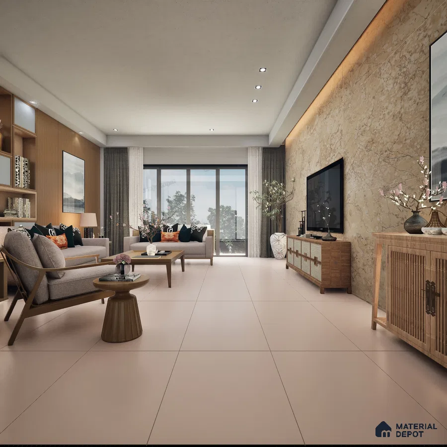 Mozart French 1200x600 mm Matte Finish Rare and Unique Full Body Floor and Wall Tile - 9 mm | Material Depot