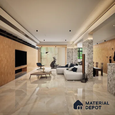 Endless Floor & Wall Vitrified Tile Cloud Onyx 4 ft x 2 ft | TL 01080 Glossy Finish - 9 mm | Suitable for Living Room, Bedroom