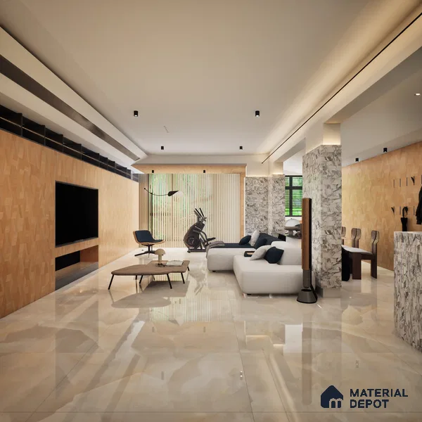 Endless Floor & Wall Vitrified Tile Cloud Onyx 4 ft x 2 ft | TL 01080 Glossy Finish - 9 mm | Suitable for Living Room, Bedroom