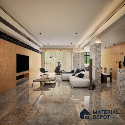 Rey Varsate 1200x600 mm Glossy Finish Infinito Octane Glaze Vitrified Floor and Wall Tile - 9 mm | Material Depot