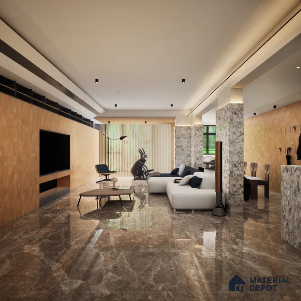 Marble Wall Tile TL 11848 B | 4 ft x 2 ft Vitrified High Gloss Tile - 9 mm