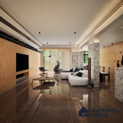 Armani Brown 1200x600 mm GVT Tile - 9 mm | Material Depot