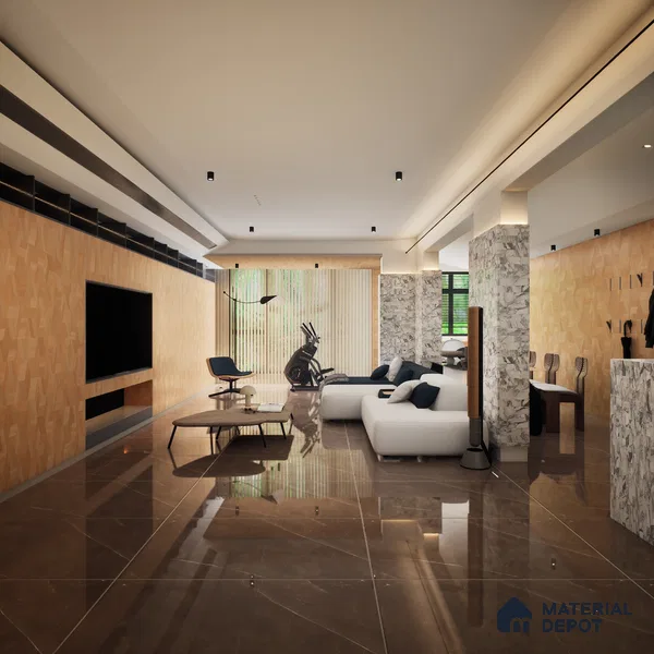 Marble Wall Tile TL 11848 B | 4 ft x 2 ft Vitrified High Gloss Tile - 9 mm