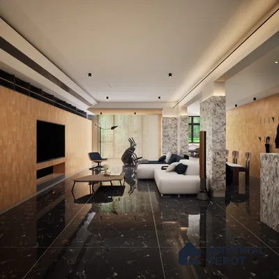 Marble Look Wall & Floor Tile TL 08902 | High Gloss Finish 4 ft x 2 ft Vitrified Tile - 9 mm | Suitable For Kitchen, Bathroom, Bedroom & Office