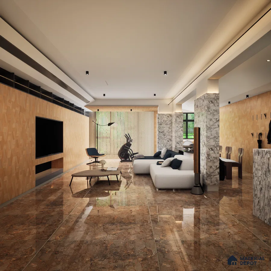 Marvel Taupe 1200x600 mm GVT Tile - 9 mm | Material Depot