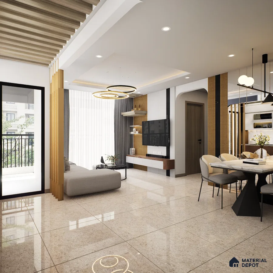 Livon Platinum Italian 600x600 mm High Gloss Finish Double Charge Vitrified Floor and Wall Tile - 9 mm | Material Depot
