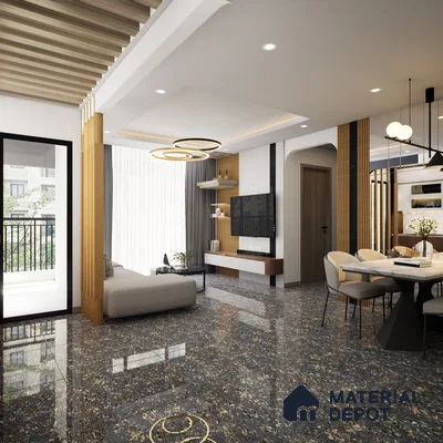 Creta Zebra 600x600 mm Double Charge Series Vitrified Floor Tile - 9 mm | Material Depot