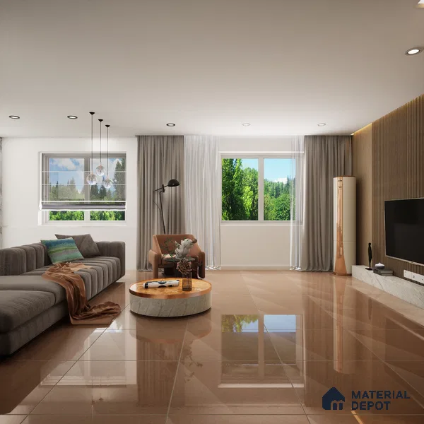 TL 04224 Copper Crystal Finish 600x600 mm Full Body Vitrified Wall & Floor Tile - 9 mm