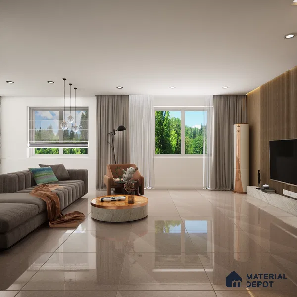 TL 04225 Mocha Crystal Finish 600x600 mm Full Body Vitrified Wall & Floor Tile - 9 mm