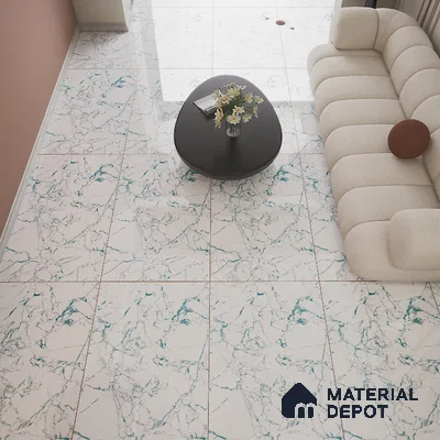 End Pacific Portoro 600x1200 mm Light Colorit Finish Vitrified Wall and Floor Tile - 10 mm | Material Depot