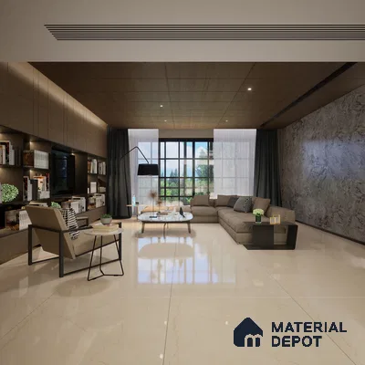 TL 08624 Beige 5.25 ft x 2.62 ft Glossy Finish Vitrified Floor & Wall Tile - 9 mm