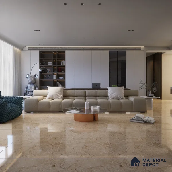Marble Matching Floor Tile TL 05485 D Lustra Allure Storm 1 ft x 1 ft Ceramic Antiskid Matte Finish - 9 mm | Suitable for Bathroom, Kitchen