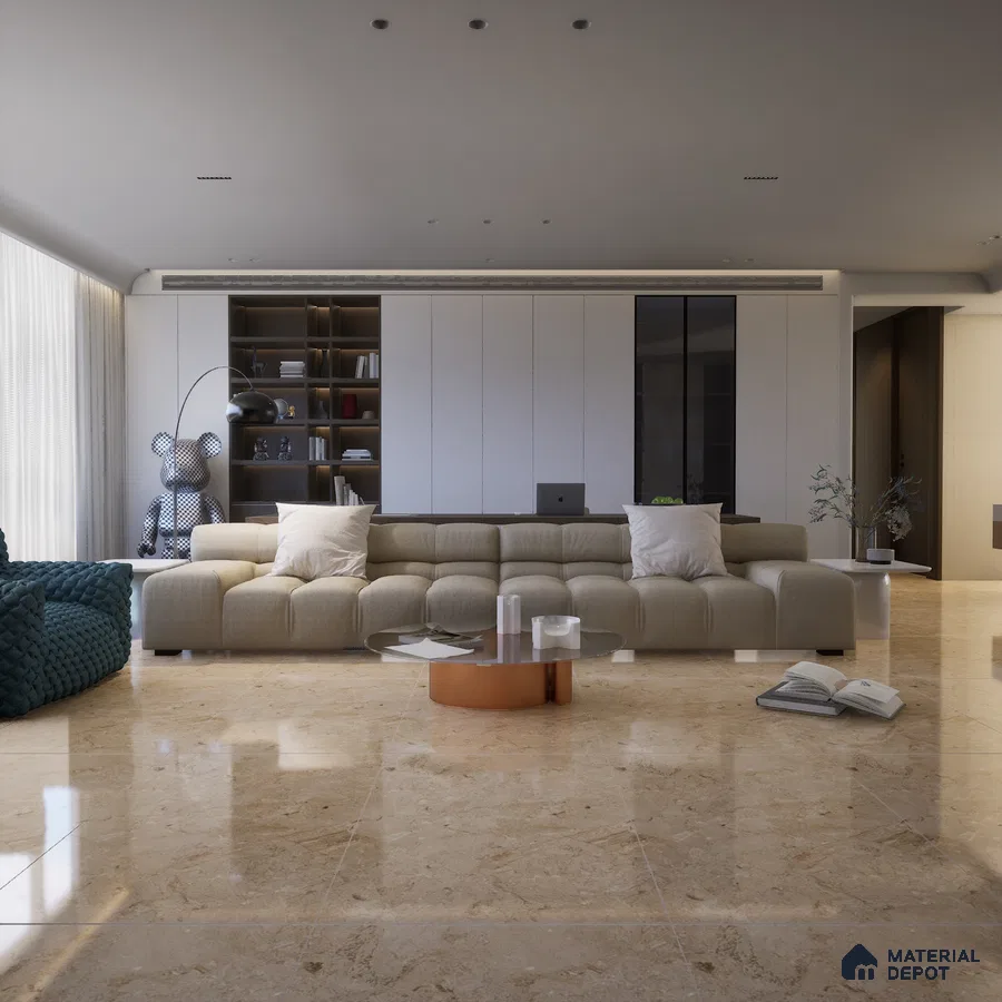 Leopard HG 6574 1200x600 mm Glossy Finish Premium Glaze Vitrified Tile - 9 mm | Material Depot