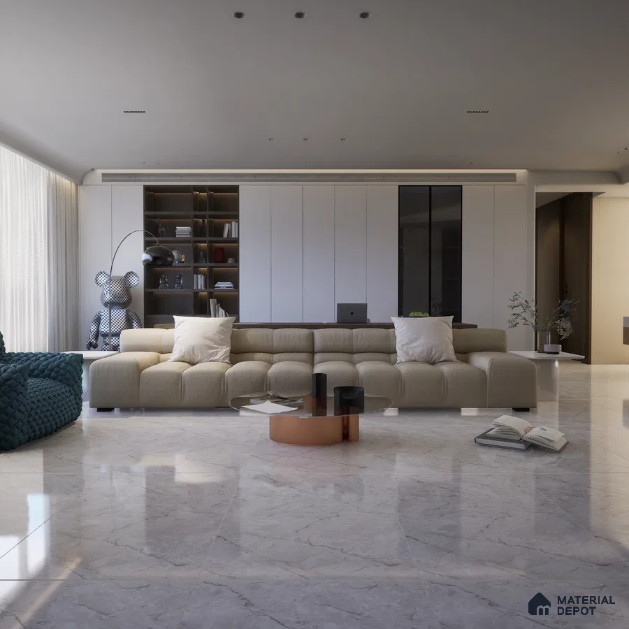 Leopard 6391 1200x600 mm Glossy Finish Premium Glaze Vitrified Tile - 9 mm | Material Depot