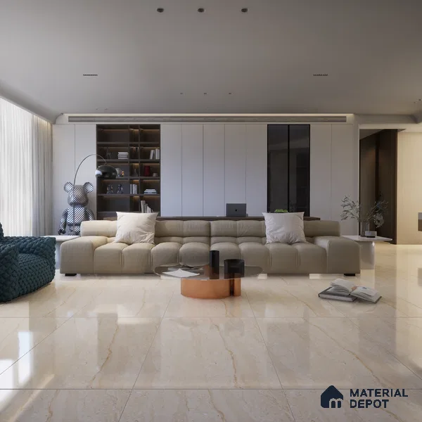TL 08269 Caramel Beige 4 ft x 2 ft Glossy Finish Vitrified Wall & Floor Tile - 9 mm