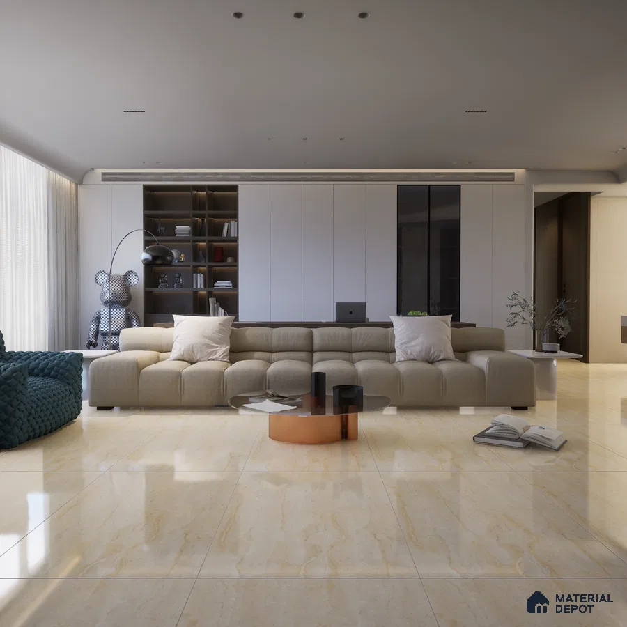 Leopard 6187 1200x600 mm Glossy Finish Premium Glaze Vitrified Tile - 9 mm | Material Depot