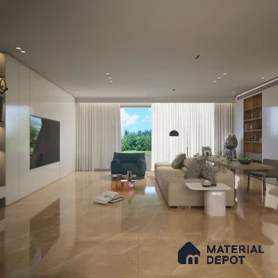 Brown Marble Floor & Wall Tile TL 07065 Gravier  2 ft x 4 ft Vitrified Glossy Finish - 9 mm | 5 Random Design | Suitable for Living Room, Bedroom, Bathroom