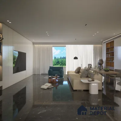 Signetic Nero 1600x800 mm High Gloss Black Panther Finish GVT Tile | Material Depot