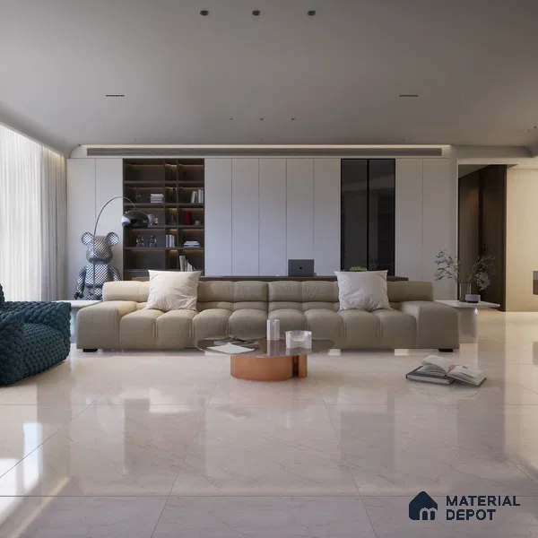 TL 08625 Grey 5.25 ft x 2.62 ft Glossy Finish Vitrified Floor & Wall Tile - 9 mm