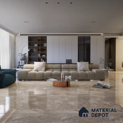 Lavit End Flurry Natural 1200x600 mm  Polished Glazed Vitrified Floor Tile - 10 mm | Material Depot