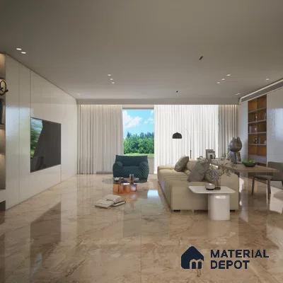 Endless Floor & Wall Tile TL 02945 Caramel Beige 1600 x 800 mm Glossy Finish Vitrified Tile - 9 mm | Suitable For Living Room, Bedroom