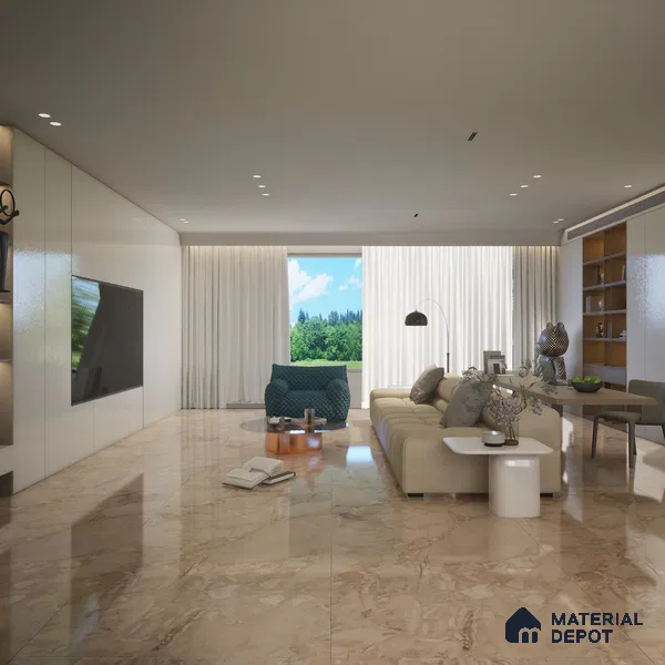Endless Floor & Wall Tile TL 02945 Caramel Beige 1600 x 800 mm Glossy Finish Vitrified Tile - 9 mm | Suitable For Living Room, Bedroom