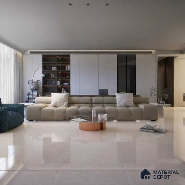 TL 11568 Perlato Royal 6 ft x 4 ft Glossy Vitrified Tile - 10 mm | Adhesive and Spacers Must be Used During Installation
