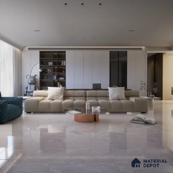 Endless Marble Floor & Wall Tile TL 10848 B Husk Ivory 4 ft x 2 ft Punch Carving Matte Finish Vitrified Tile - 9 mm | 4 Random Designs | Suitable for Living Room, Bedroom & Kitchen