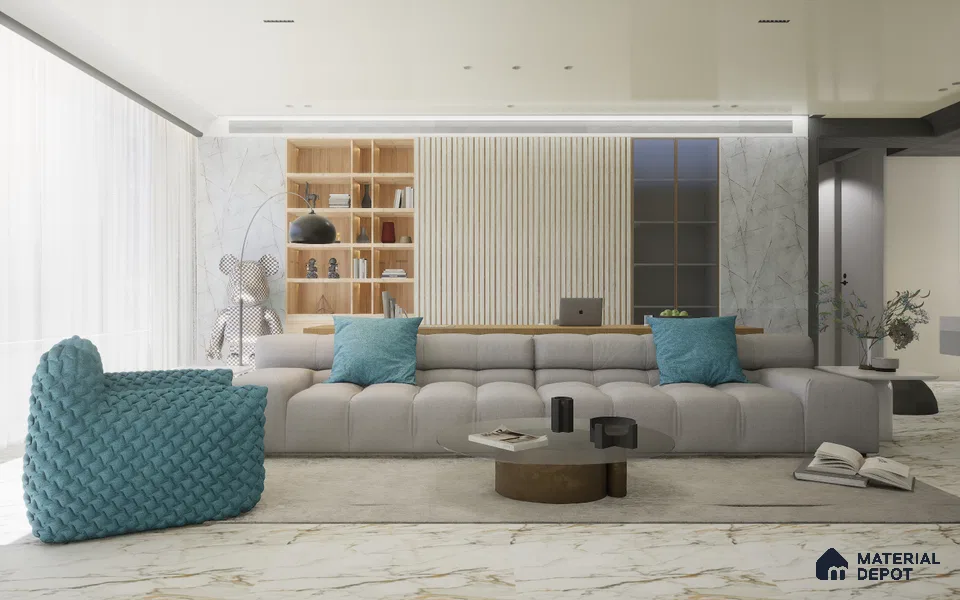 3926 HG Silver Caspio 8 ft x 4 ft High Gloss Finish Decorative Laminate - 1 mm  | Suitable for TV Unit, Wardrobe, Kitchen Cabinets | Matching Edgeband Code - (Rehau - 1059P) | (E3 - 2528 HG)