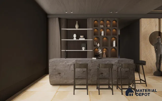 Brown Plain Colour Louver S5 163 8 ft x 4.9 inch Charcoal Panel - 12 mm | Suitable for Feature Wall, TV Unit & Living Room | Width is Subjected to 5% Variation