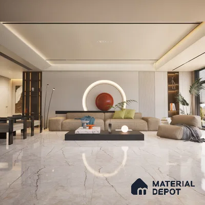 TL 08724 Grey 4 ft x 2 ft Matte Finish Vitrified Floor & Wall Tile - 8.5 mm