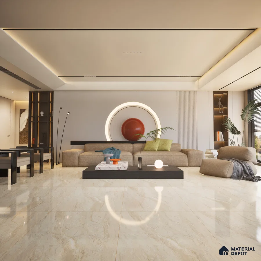 Dyna Aura 1200x600 mm Glossy Finish GVT Tile - 9.5 mm | Material Depot
