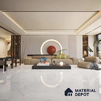 Grey 1200x600 mm Glossy Vitrified Marble Tile | MD-553097 | Material Depot