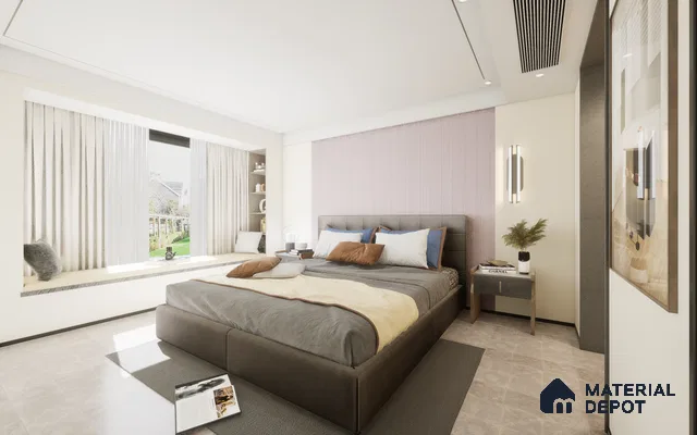 Pruple Plain Colour Louver 7908 9 ft x 5 inch Charcoal Panel - 12 mm | Suitable for Feature Wall, TV Unit & Living Room | Width is Subjected to 5% Variation