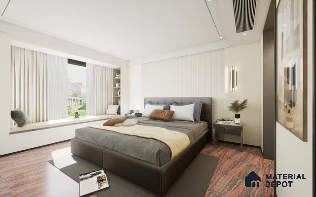 White Plain Colour Louver 7302 9 ft x 5 inch Charcoal Panel - 12 mm | Suitable for Feature Wall, TV Unit & Living Room | Width is Subjected to 5% Variation